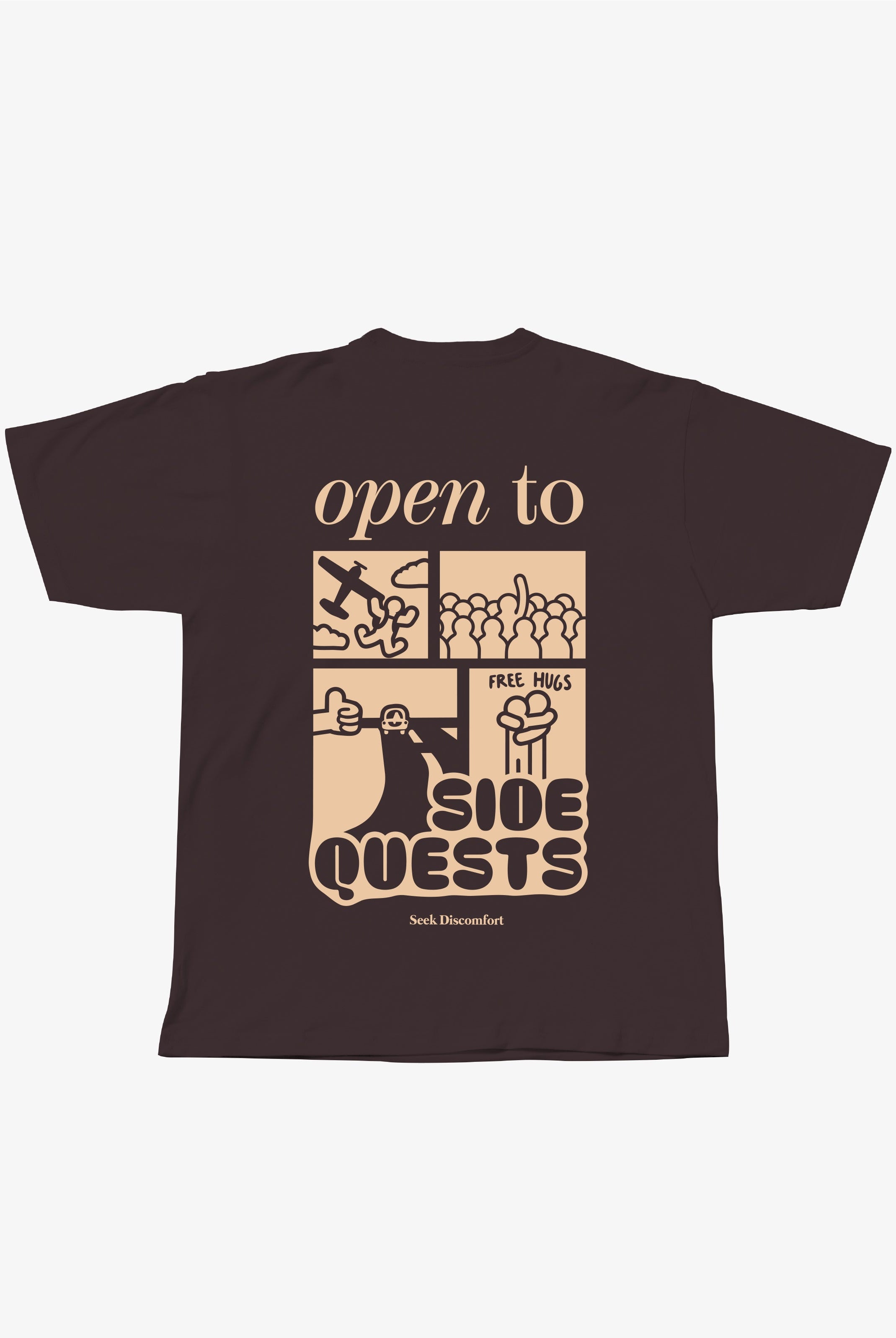 Open to Side Quests Tee - back