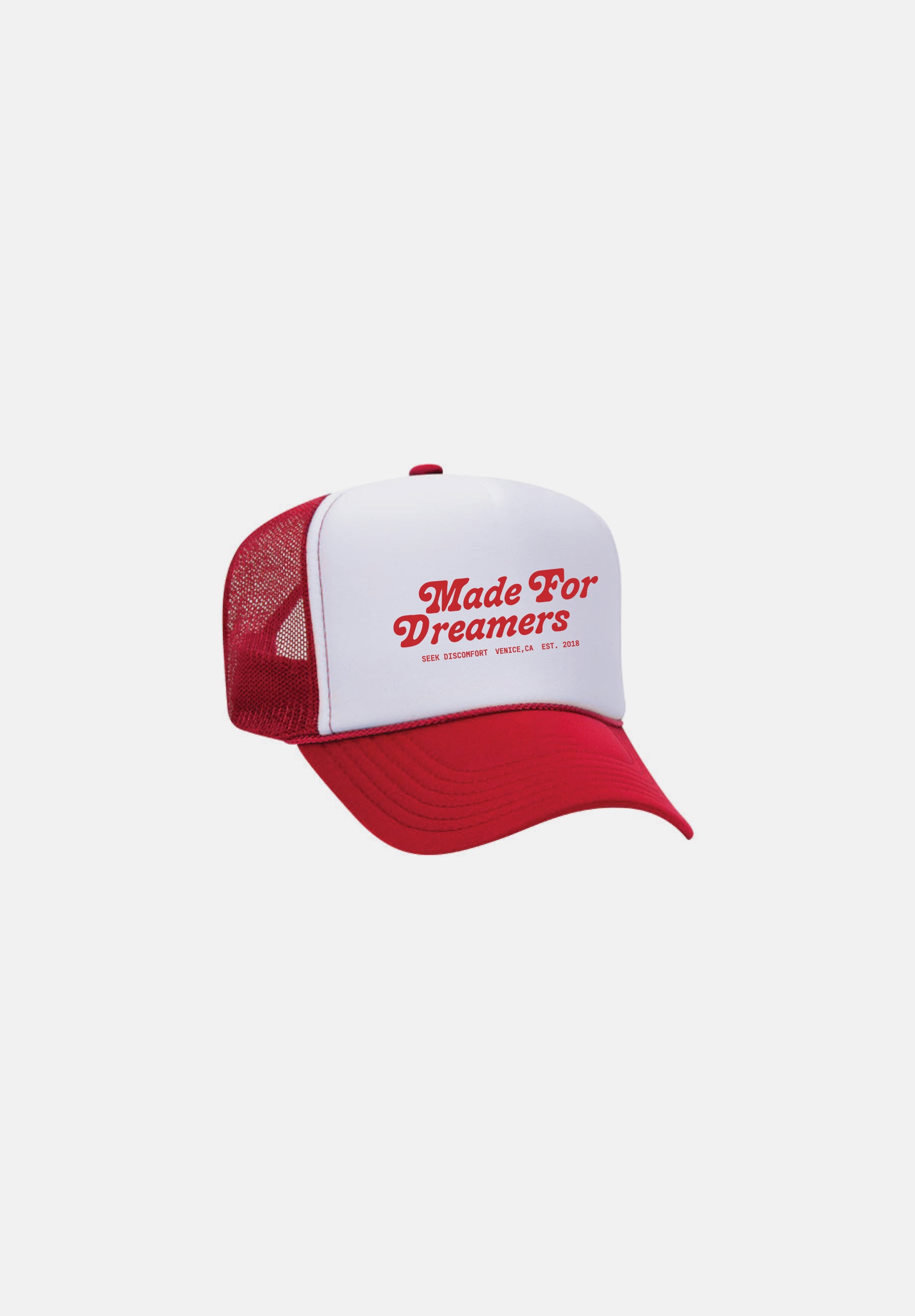 Red Made For Dreamers Trucker Hat – Seek Discomfort | Schiebermützen