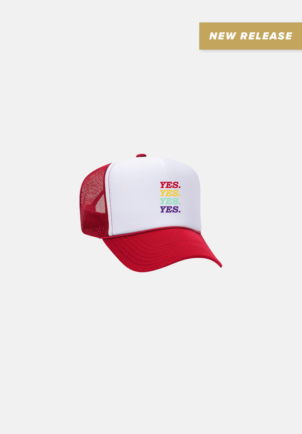 Yes Rainbow Trucker Hat