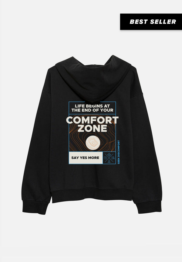 Black 'Comfort Zone' Hoodie