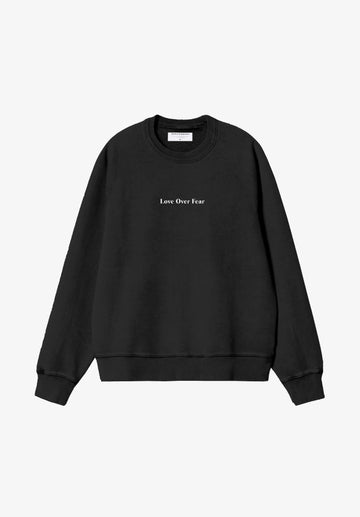 Black 'Love Over Fear' Essential Sweatshirt