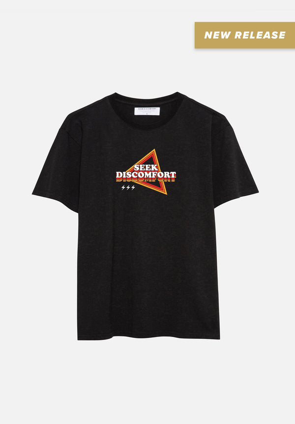 Black Retro Seek Discomfort Tee