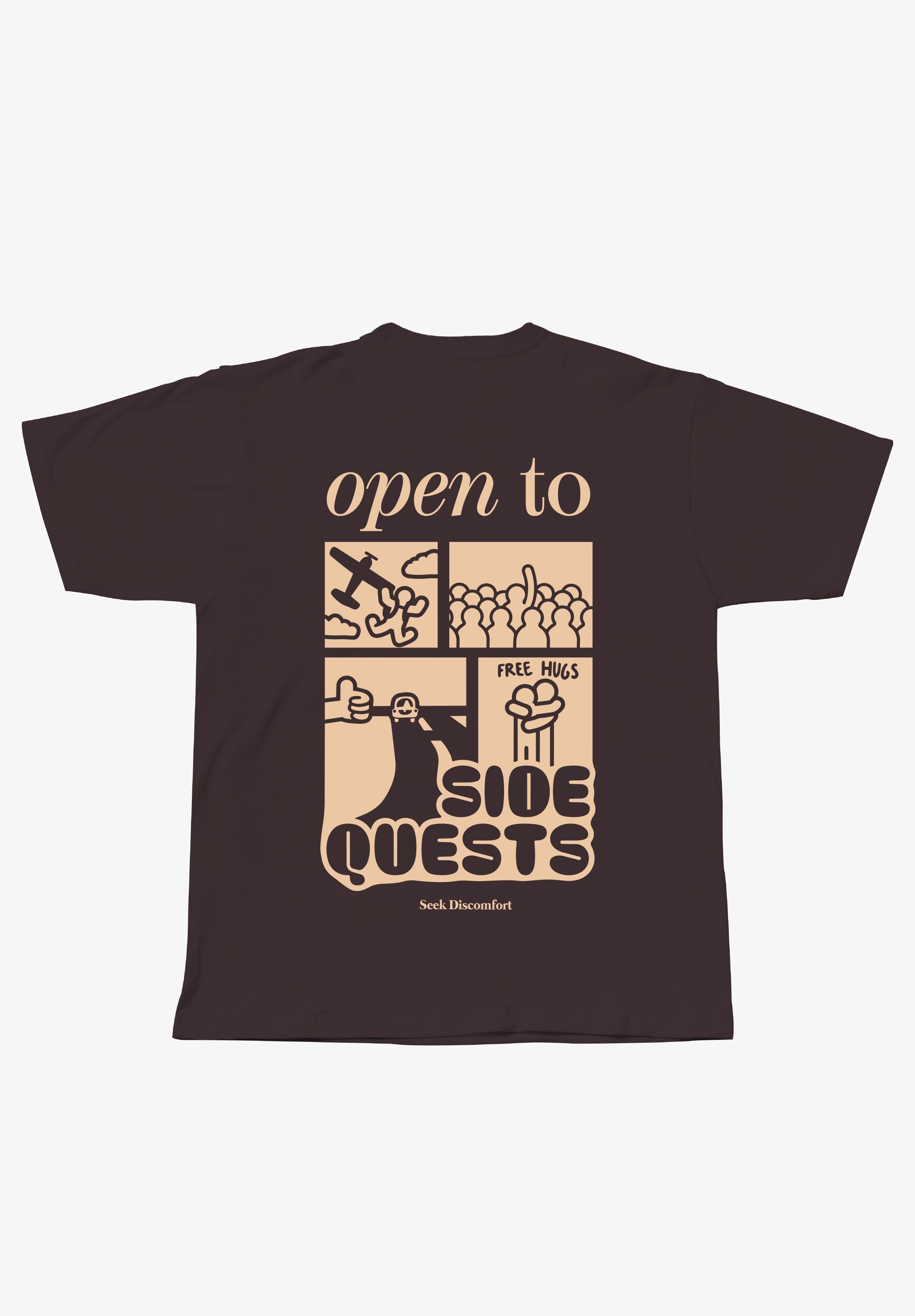 Open to Side Quests Tee - back