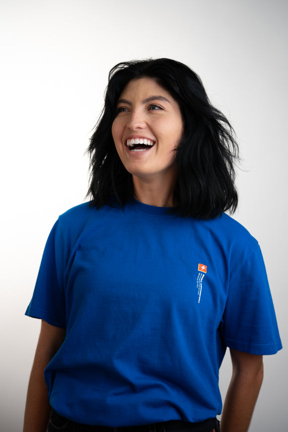 Blue Love Over Fear Circle Tee
