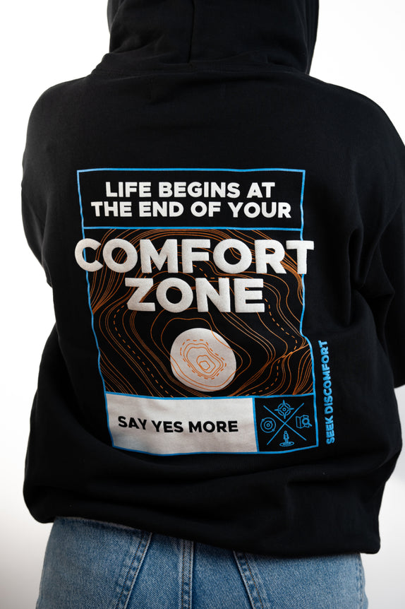 Black 'Comfort Zone' Hoodie