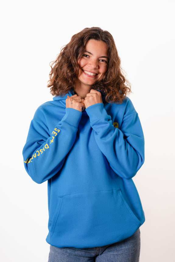 Blue Love Over Fear Hoodie