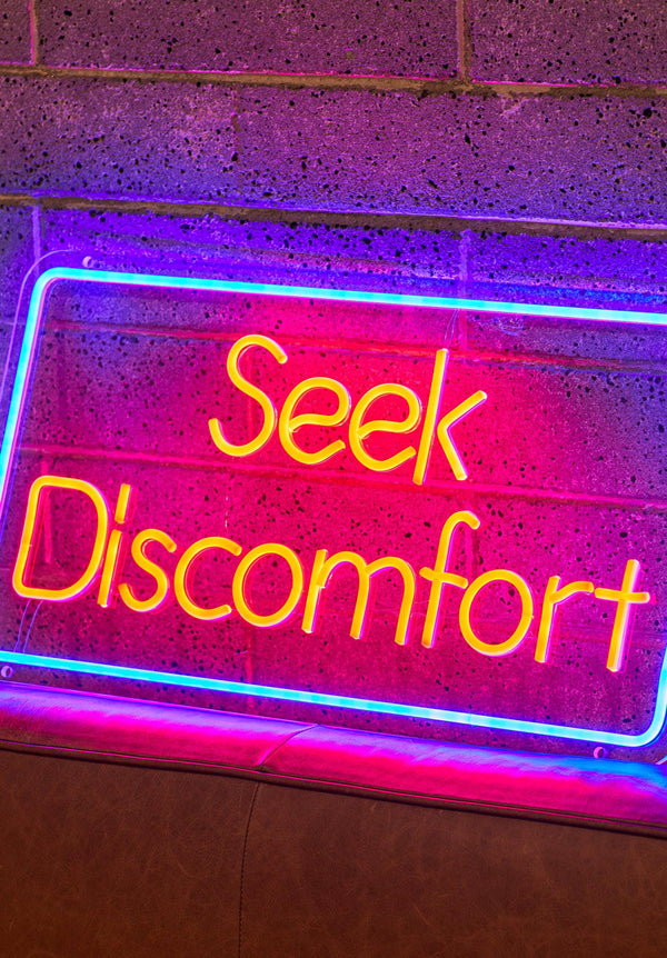 The Yes House Neon Sign - Seek Discomfort