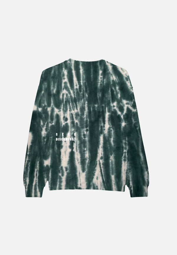 Hunter Green Tie Dye 'Different Is Beautiful' Sweatshirt - Seek Discomfort