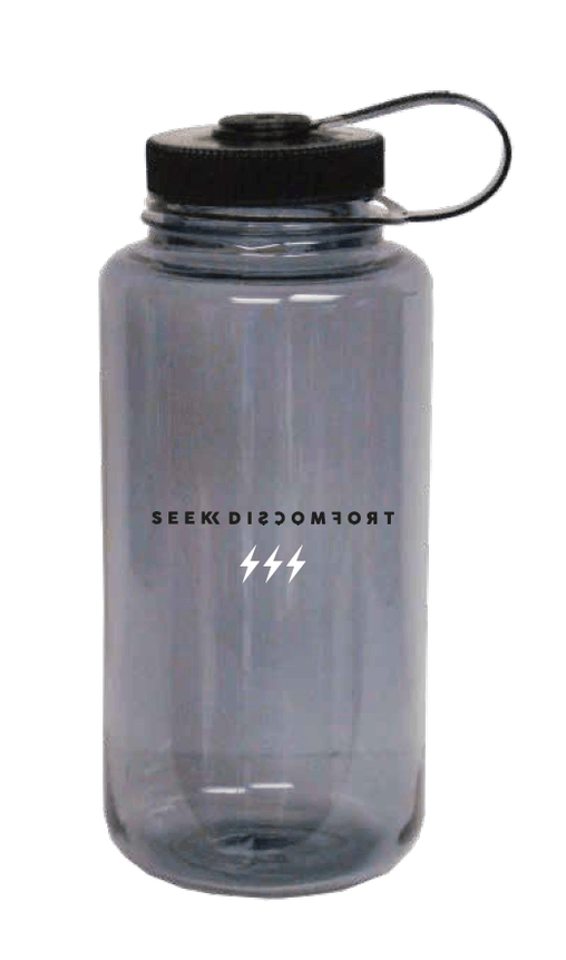 Black Seek Discomfort Water Bottle - Seek Discomfort